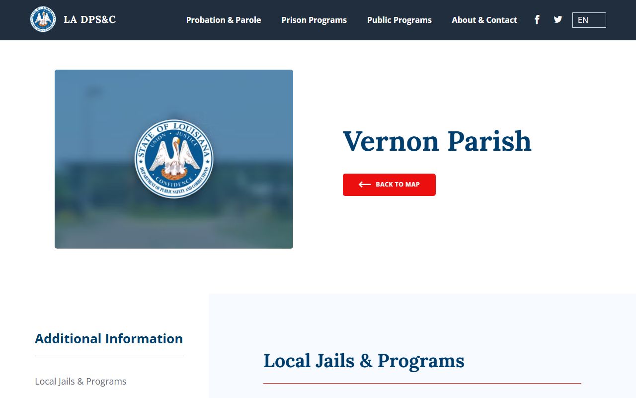 Vernon Parish criminal court records DOC local contacts