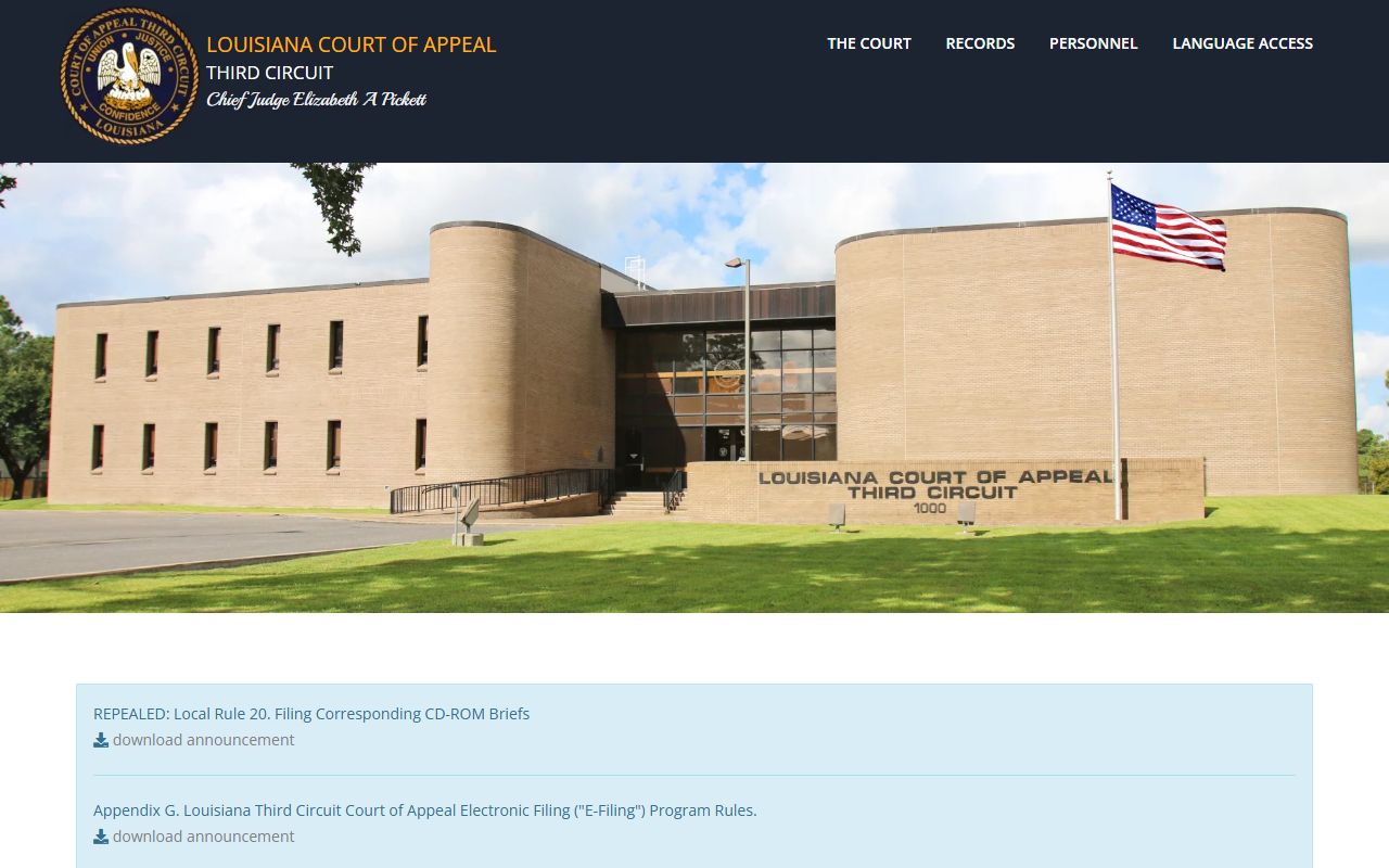 Vernon Parish District Court records Louisiana Third Circuit appeal route