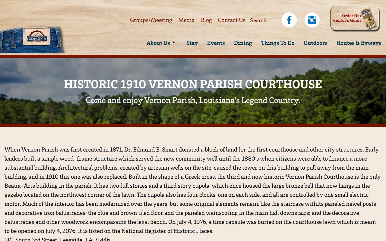 Vernon Parish court records historic 1910 courthouse